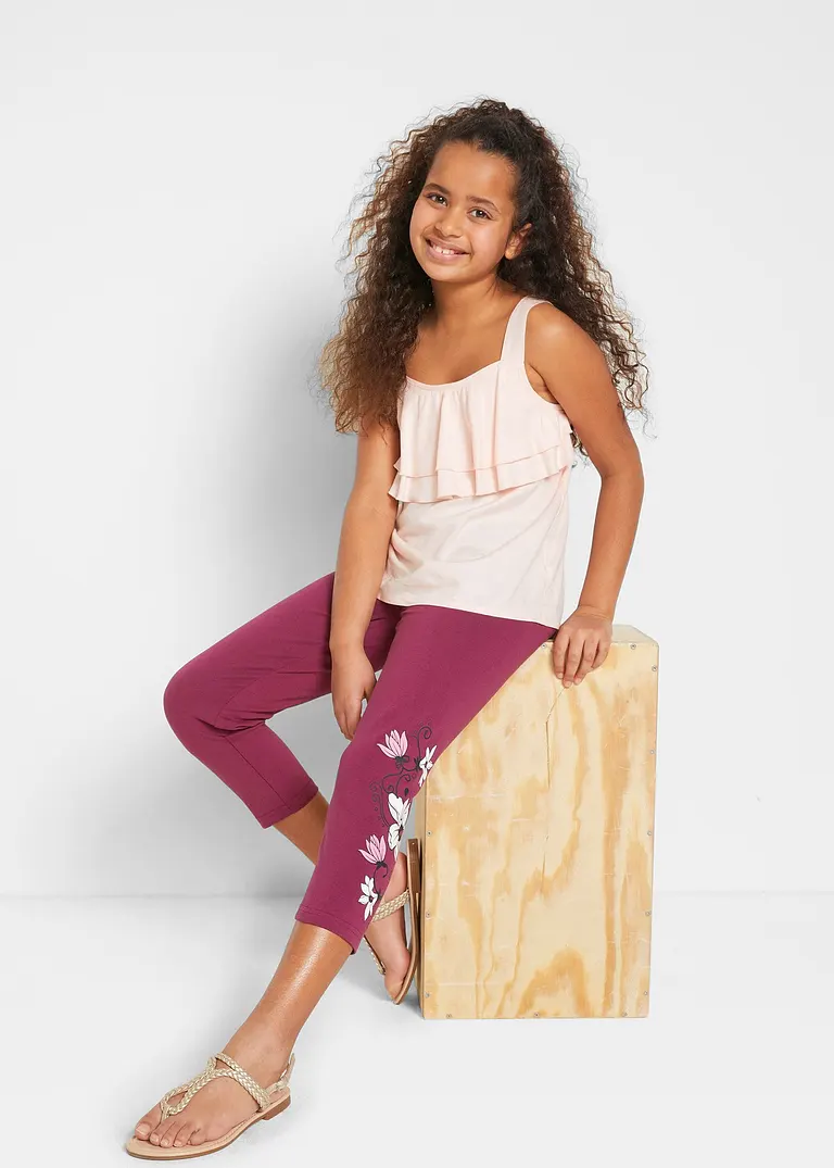 bonprix Schöne Mädchen Leggings mit dekorativem Druck - Kinder Heißer Verkauf