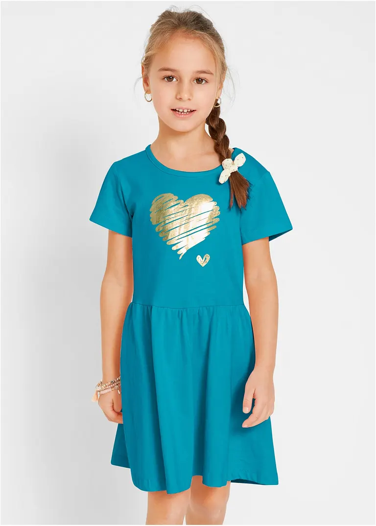 bonprix Doppelpack Mädchen Jerseykleid mit Druck - Kinder Neueste Mode
