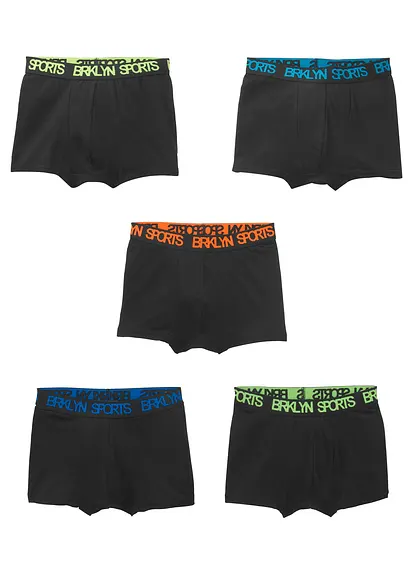 bonprix Coole Boxershorts mit Wording am Bund - schwarz bedruckt - Kinder Blitzangebot