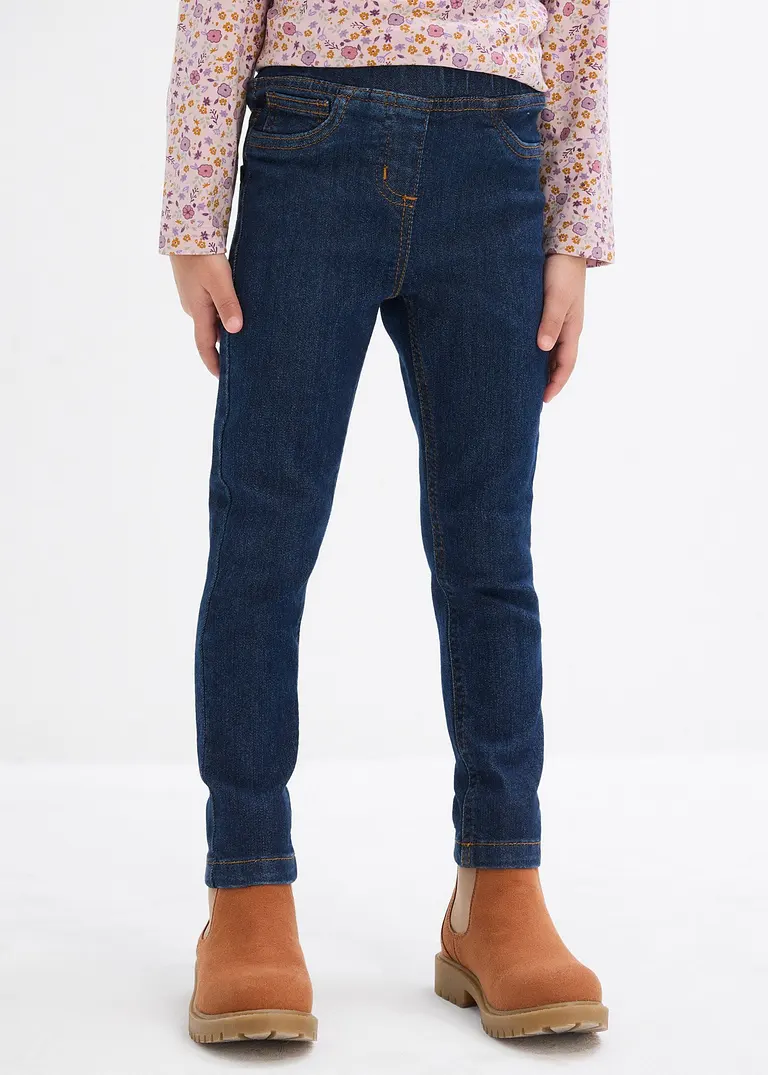 bonprix Bequeme Mädchen Jeggings - blau - Kinder Große Rabatte