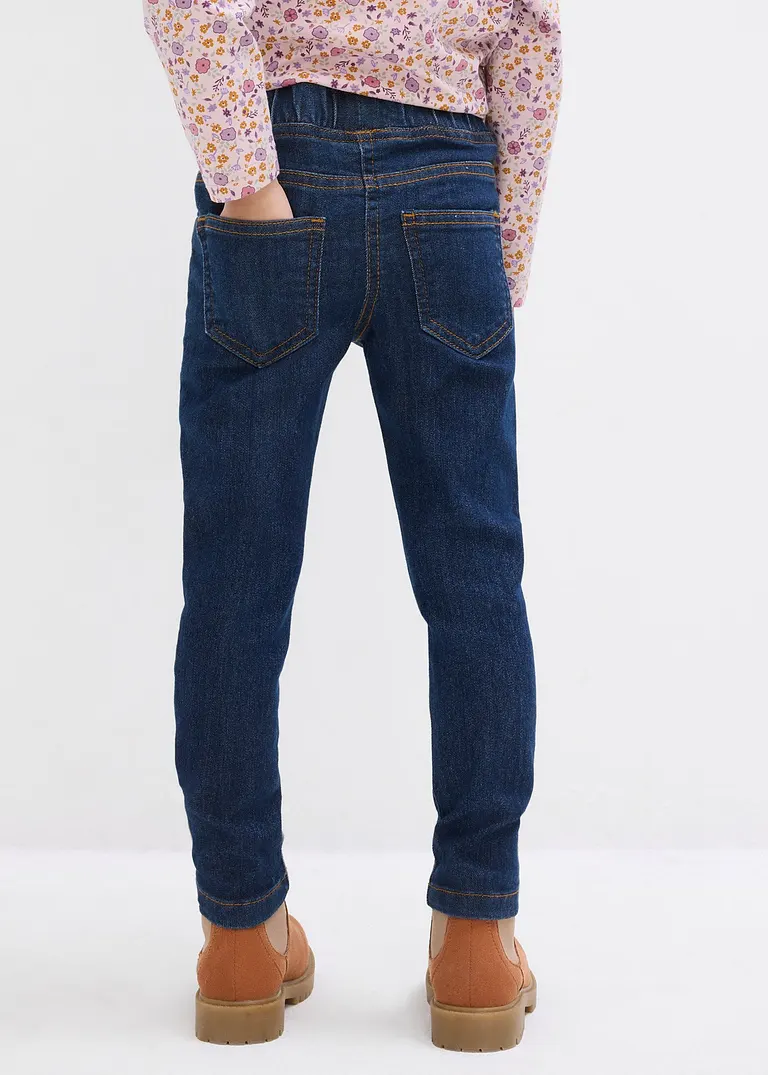 bonprix Bequeme Mädchen Jeggings - blau - Kinder Große Rabatte