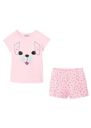 bonprix Süßer Schlafanzug mit Hunde-Print - hellrosa/fuchsia Neuheiten