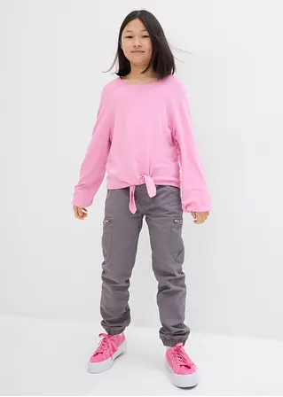 bonprix Weicher Mädchen Feinstrickpullover mit Knotendetail - rosa Räumungsverkauf