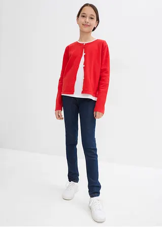 bonprix Mädchen Feinstrickjacke vielseitig kombinierbar - rot Tiefpreis