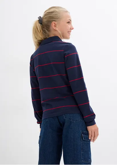 bonprix Mädchen Langarmshort aus Bio-Baumwolle - blau - Kinder Bis zu 65% Rabatt