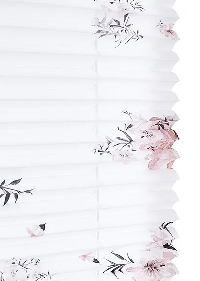 bonprix Fensterdekoration mit dezentem Blumen-Druck - weiß Klemmträger Flash Sale