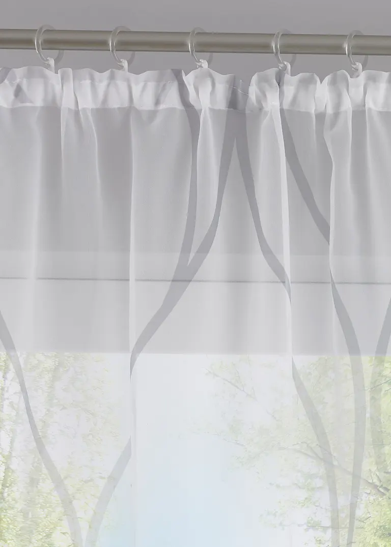 bonprix Transparenter Gardinenschal mit modernem Druck Blitzangebot