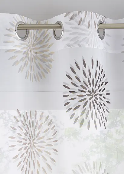 bonprix Moderner Druck auf transparentem Gardinenschal - braun Ösen Super Sparpreis