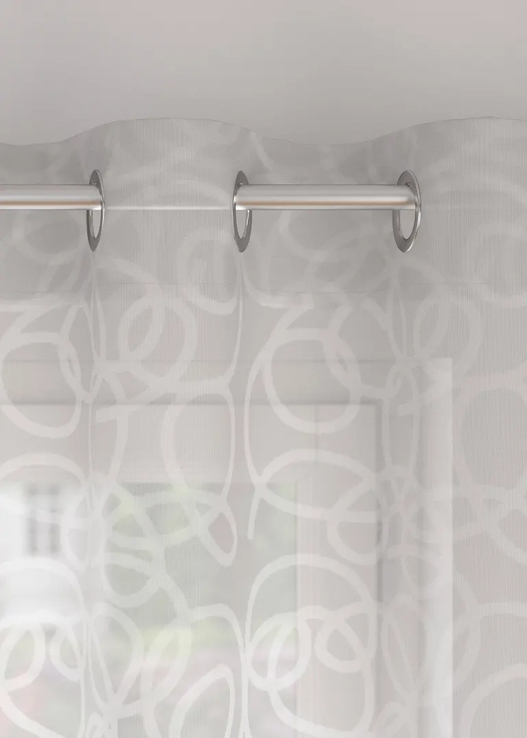 bonprix Gardinenschal im topmodernen Ton-in-Ton-Design - weiß Ösen Kostenlose Rückgabe