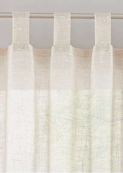 bonprix Leicht fallende Fertiggardine in Leinen-Optik - beige Schlaufen Letzter Tag