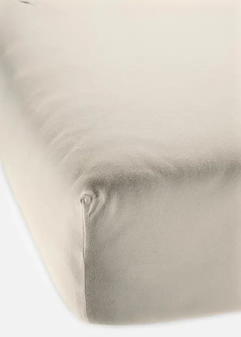 bonprix Perfekte Passform: Jersey Spannbettlaken - beige Auslauf