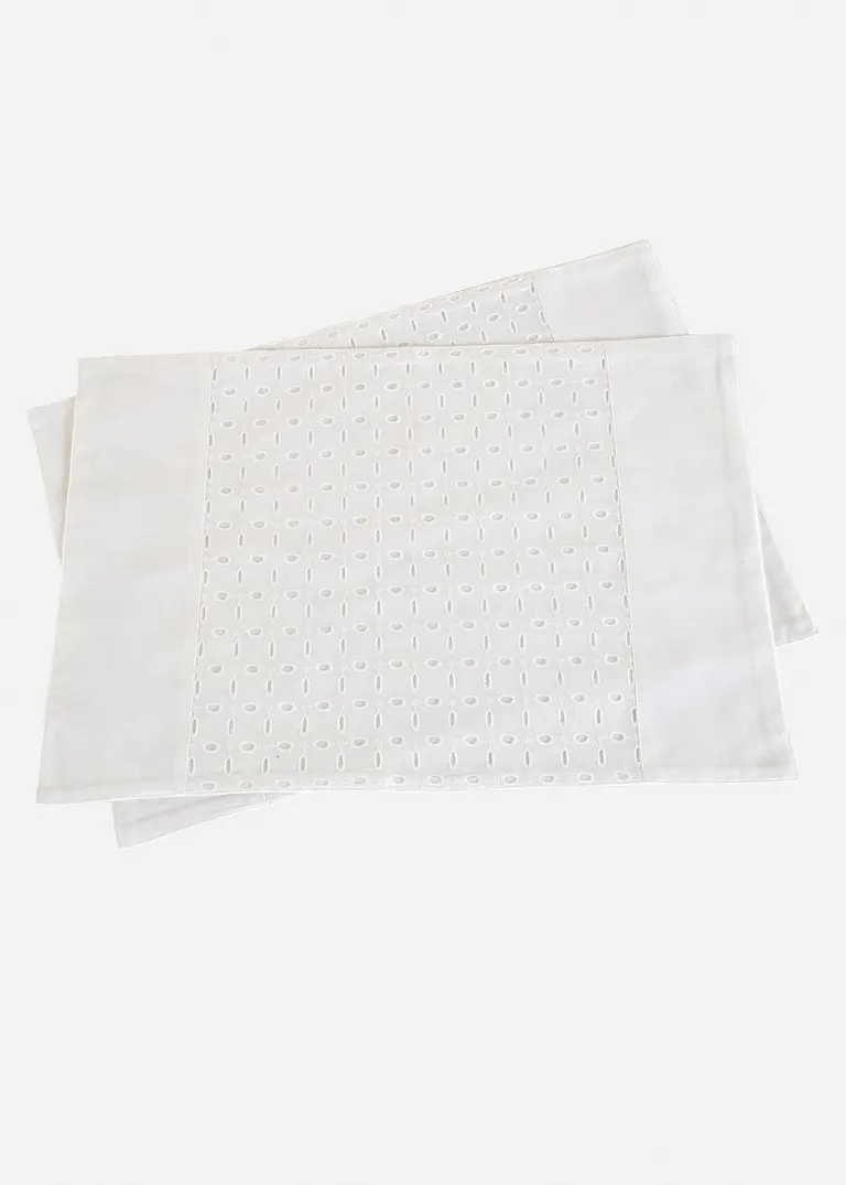 bonprix Schicke Tischsets im Landhausstil - weiß Flash Sale